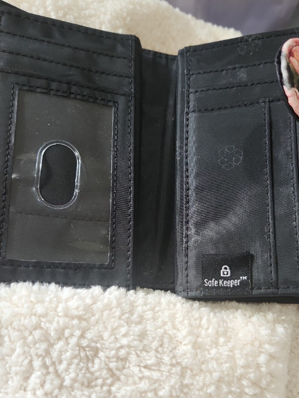 Source Unknown Pink Floral Wallet on Black - Picture 3 of 11